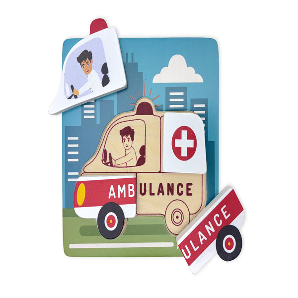 Open Ended Toddler's First 6 In 1 Puzzle - Vehicle 6 puzzles 32PCS 18M+