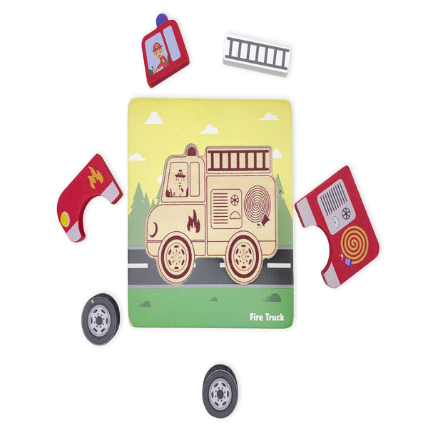 Open Ended Toddler's First 6 In 1 Puzzle - Vehicle 6 puzzles 32PCS 18M+