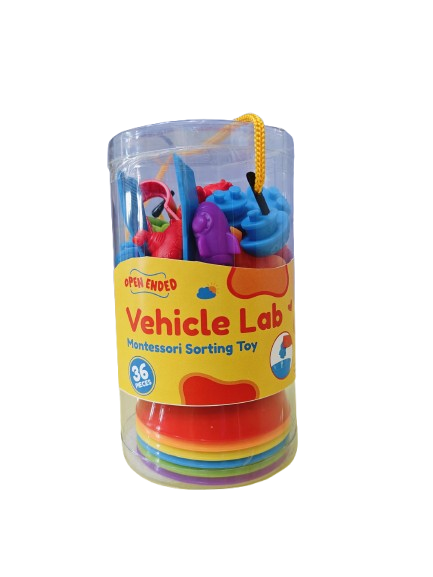 Open Ended Vehicle Lab Montessori Sorting Toy (44 Pcs) 2 Years+