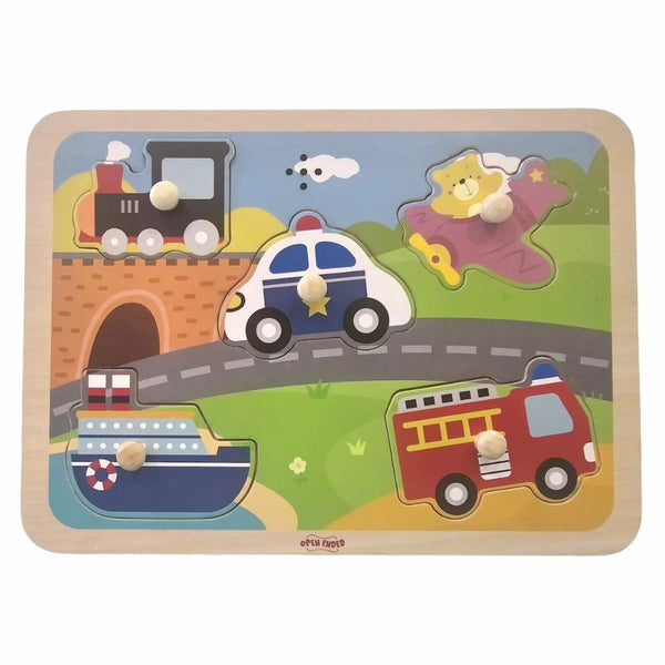 Open Ended Wooden Sound Puzzle - Vehicle