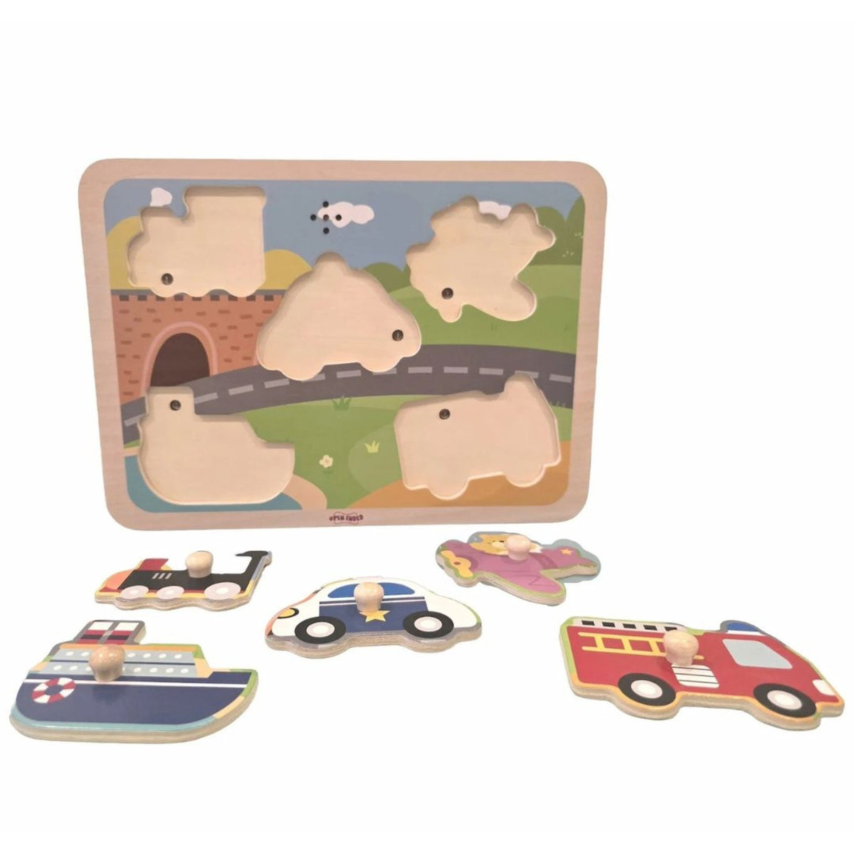 Open Ended Wooden Sound Puzzle - Vehicle