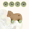 Little Rawr - Wood Wheelie Animal Green Lion