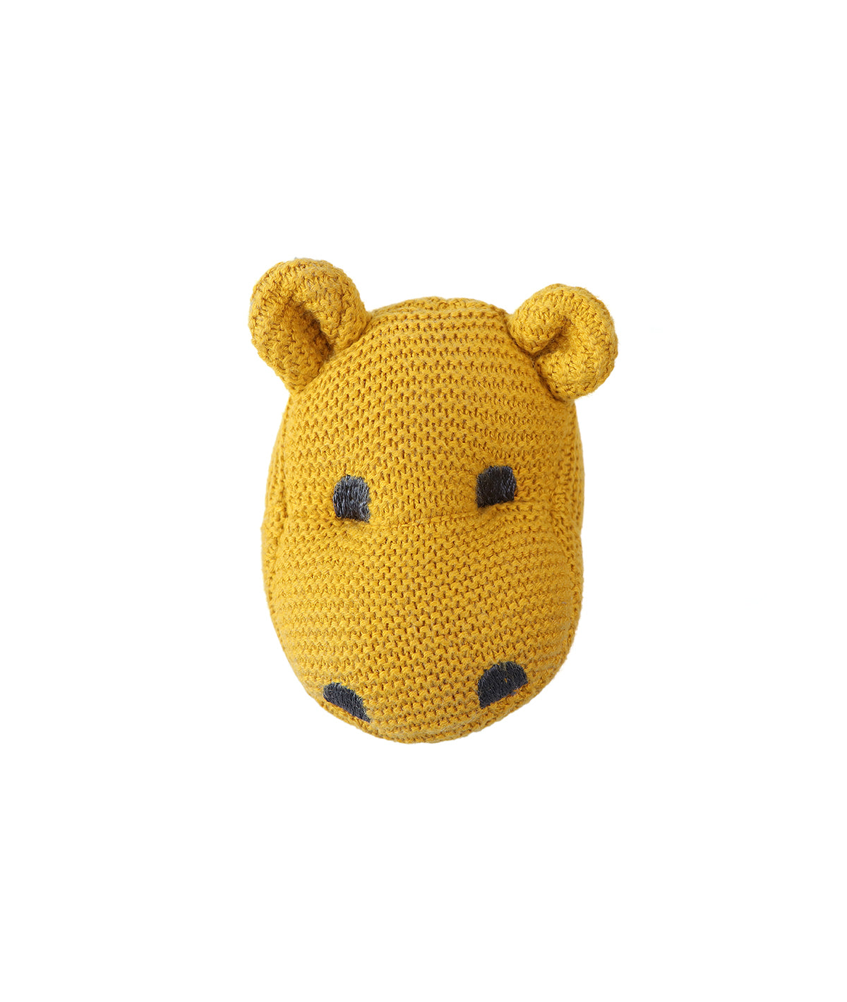 Pluchi Rattle Hippo - Tuscansun 100% Cotton Knitted Stuffed Soft Toy for Babies / Kids