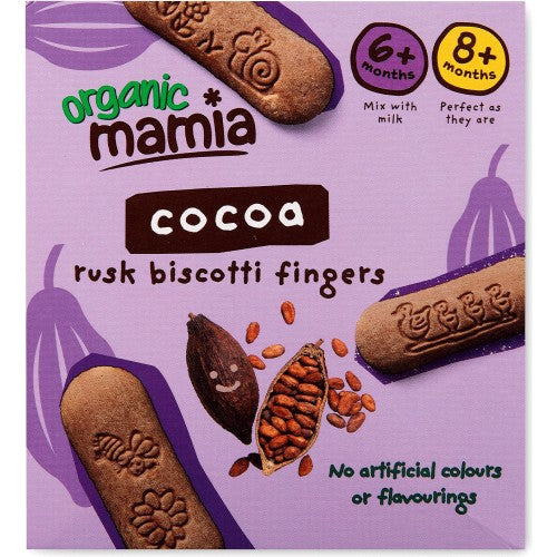 Organic Mamia Rusk Biscotti Fingers - Cocoa