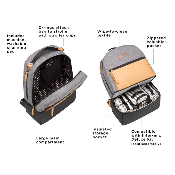 Petunia Pickle Bottom Diaper Bag Axis Graphite/Camel