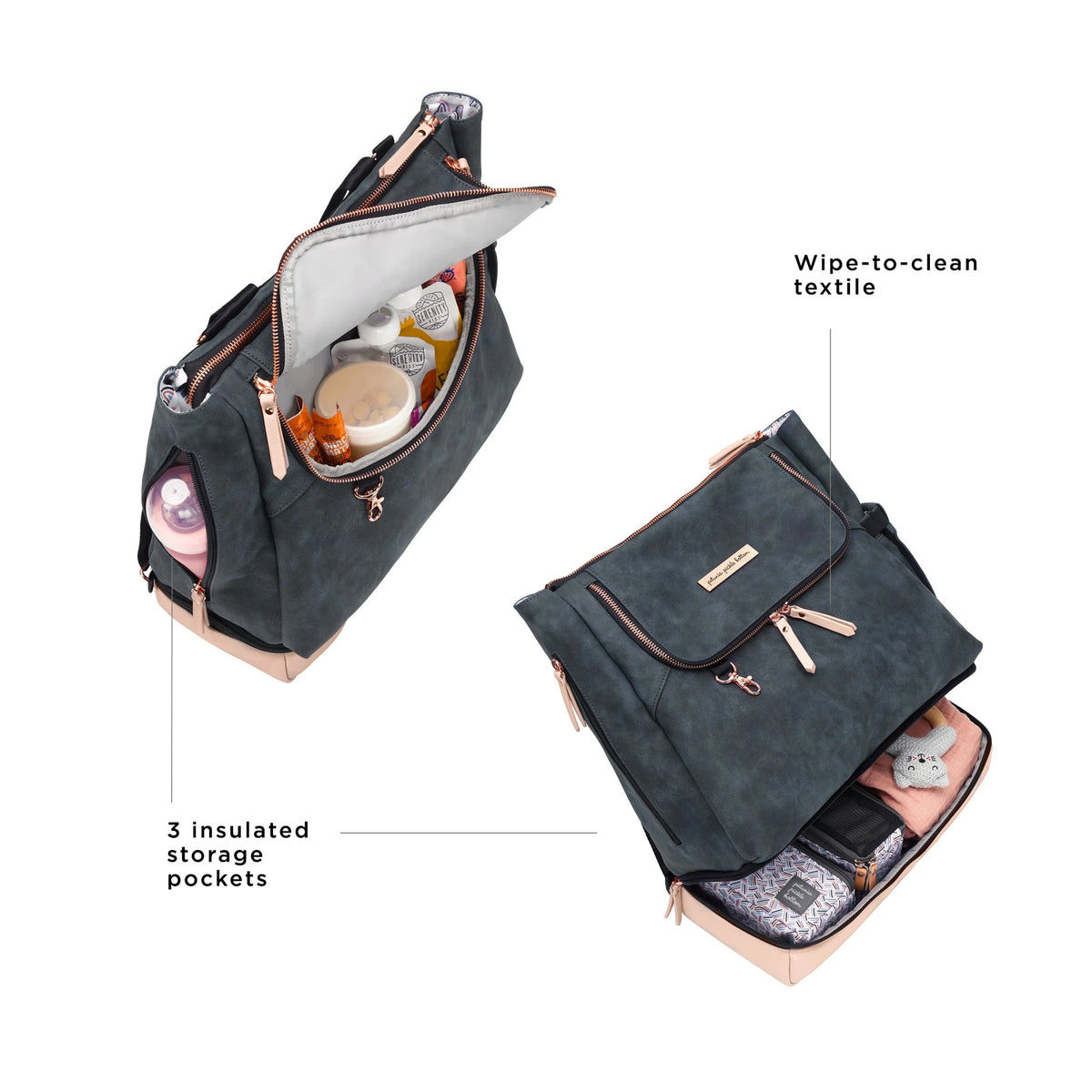 Petunia Pickle Bottom Diaper Bag Pivot Indigo Blush