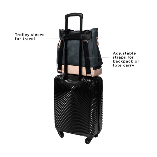 Petunia Pickle Bottom Diaper Bag Pivot Indigo Blush