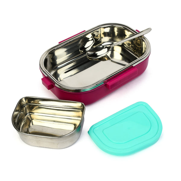 Youp Stainless Steel Silicone Rings Kids Lunch Box - Sea Green