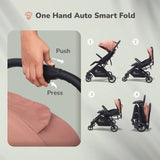 R For Rabbit Stroller Street Smart Ace Peach Black
