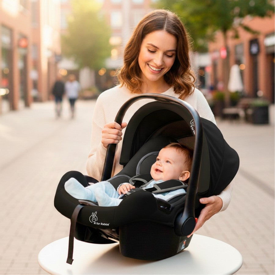 R For Rabbit Picaboo Sportz 3-in-1 Convertible Carry Cot Pure Black