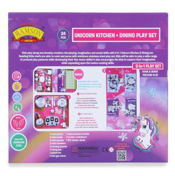 Ramson Unicorn Kitchen and Dining Play Set 24 pcs