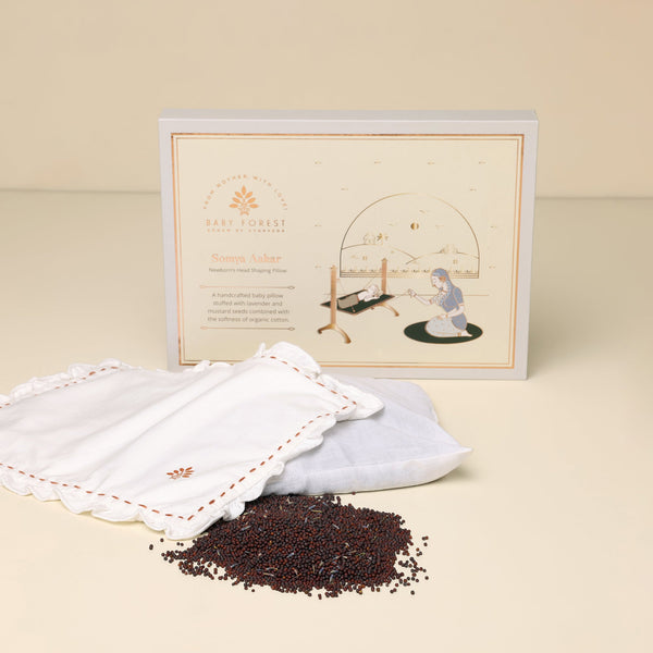 Baby Forest Somya Aakar Newborn, HeadShaping Mustard Pillow