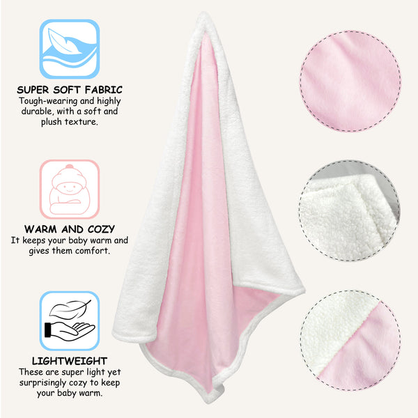 Abracadabra Chamois Blanket - Pink