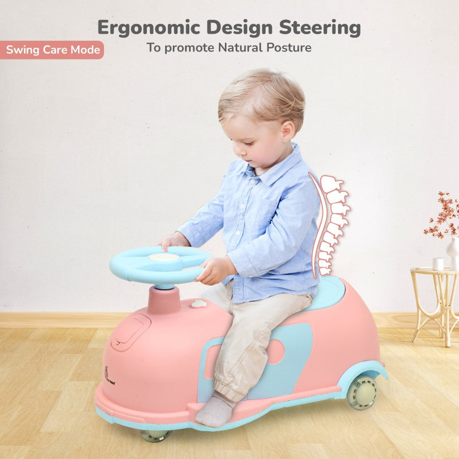 R For Rbbit Iya Iya Caravan Swing car - Pink Blue