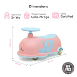 R For Rbbit Iya Iya Caravan Swing car - Pink Blue