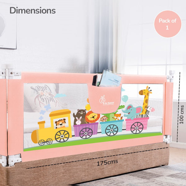 R For Rabbit Bed Rail Safari Pink