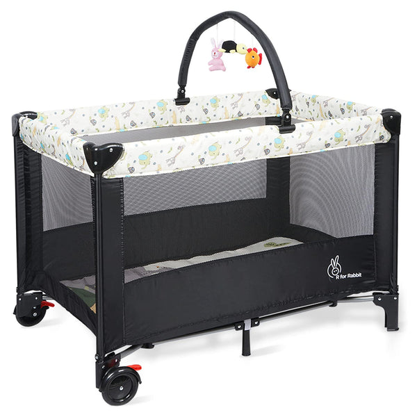 R For Rabbit Cot Hide And Seek Elite Black