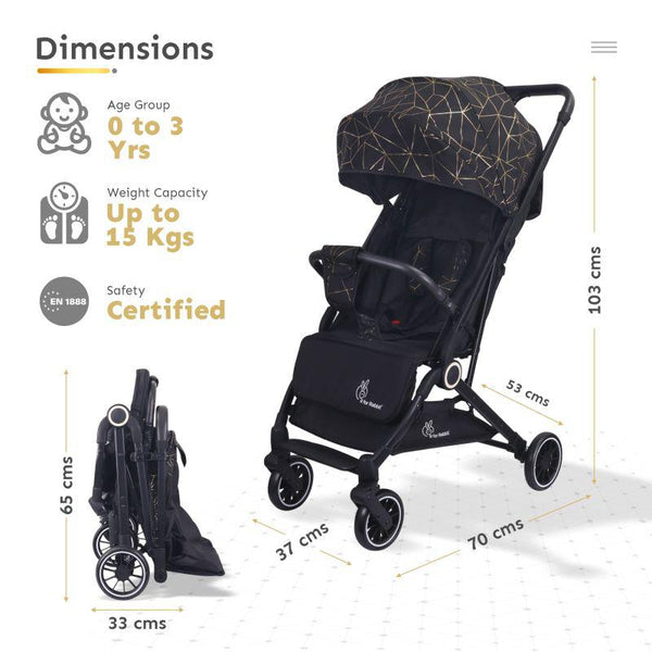 R For Rabbit Stroller Pocket Air Stroller Black