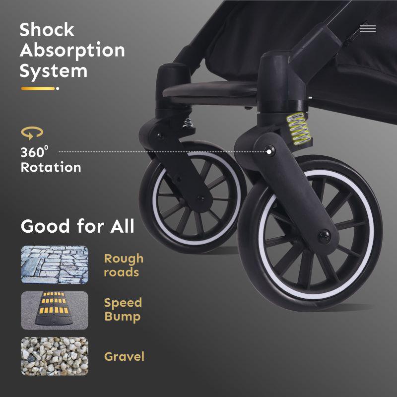 R For Rabbit Stroller Pocket Air Stroller Black