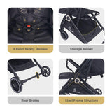 R For Rabbit Stroller Pocket Air Stroller Black
