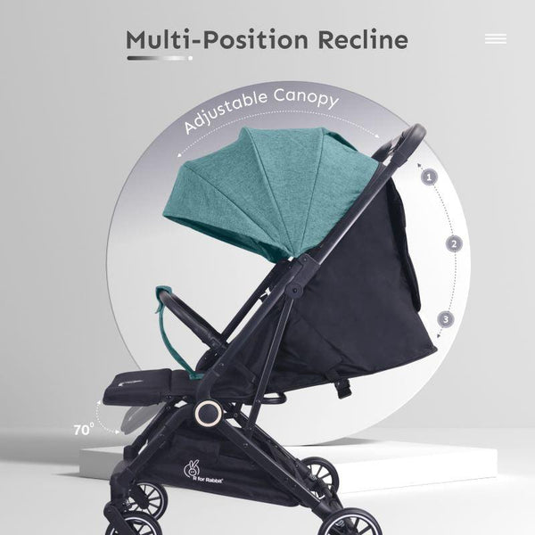 R For Rabbit Pocket Air Stroller - Green Black