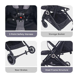 R For Rabbit Stroller Pocket Air Stroller Grey