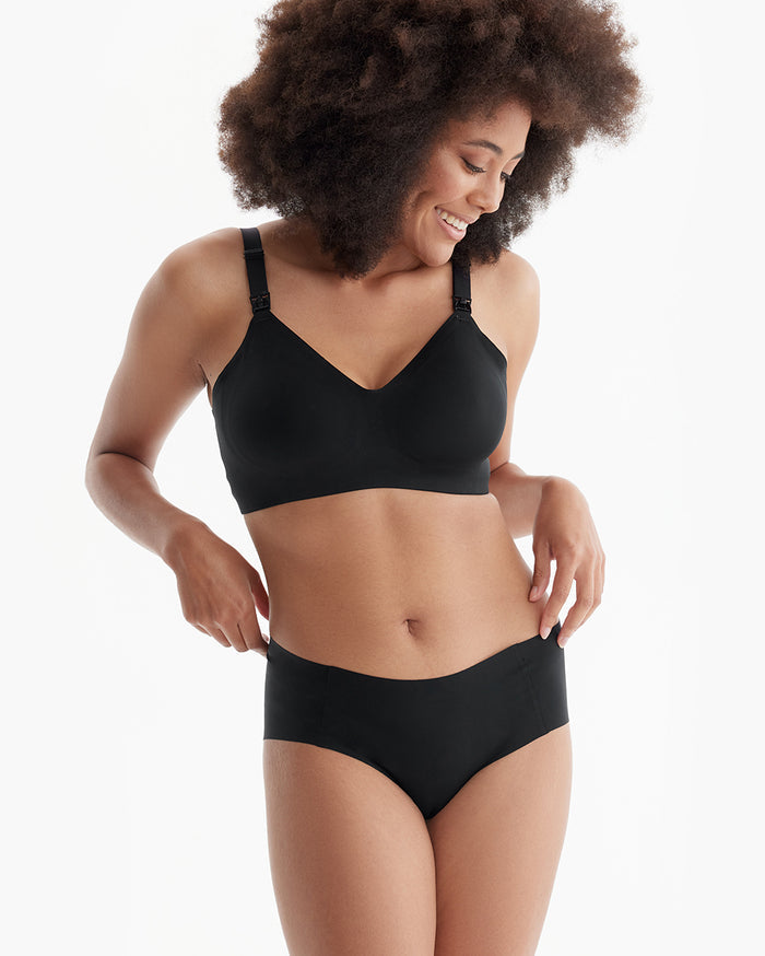 Momcozy Maternity Nursing Bra- YN21 (Black) - 2 Extra Large