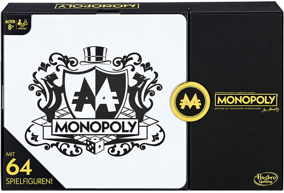 Hasbro Monopoly Signature Token Collection Black & Gold