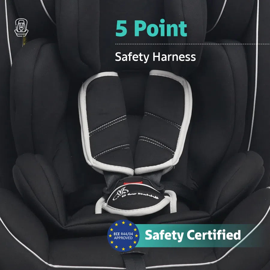 R For Rabbit Jack N Jill Grand ISOFIX Car Seat Pure Black