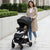 R for Rabbit Poppins Neo Baby Stroller One Size Pure Black