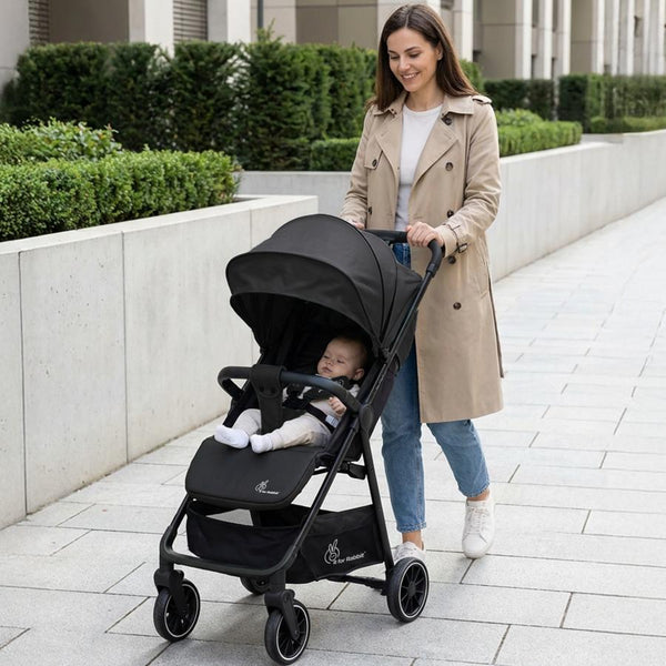R for Rabbit Poppins Neo Baby Stroller One Size Pure Black