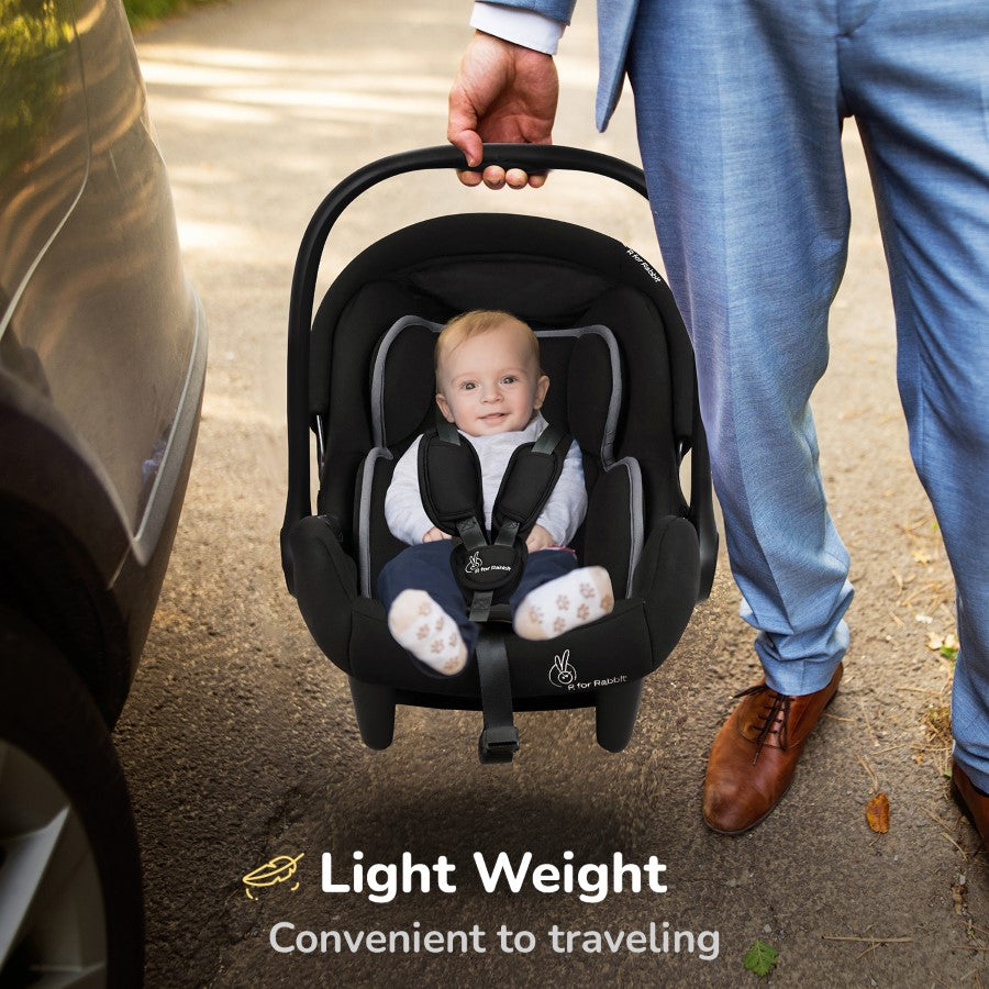 R For Rabbit Picaboo Sportz 3-in-1 Convertible Carry Cot Pure Black
