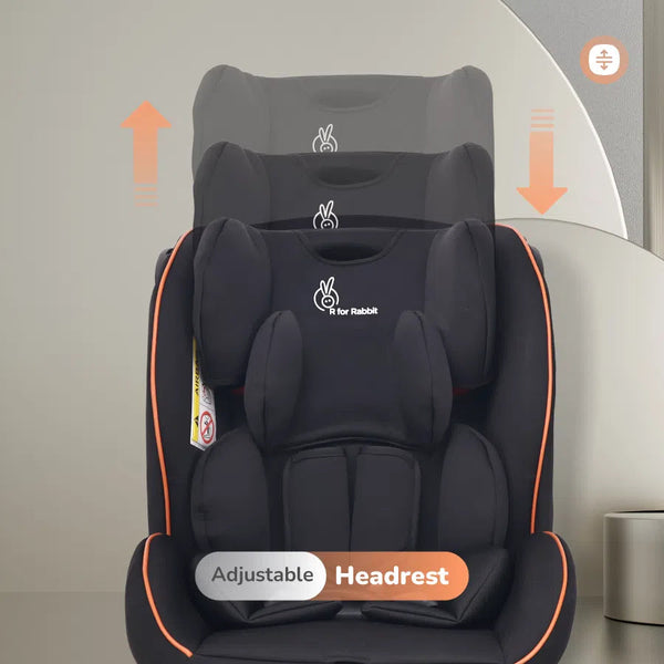 R For Rabbit Jack N Jill NXG Baby Car Seat With Advanced Side Impact Protection Pure Black