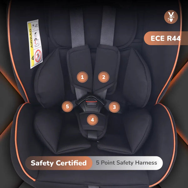 R For Rabbit Jack N Jill NXG Baby Car Seat With Advanced Side Impact Protection Pure Black
