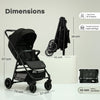 R for Rabbit Poppins Neo Baby Stroller One Size Pure Black