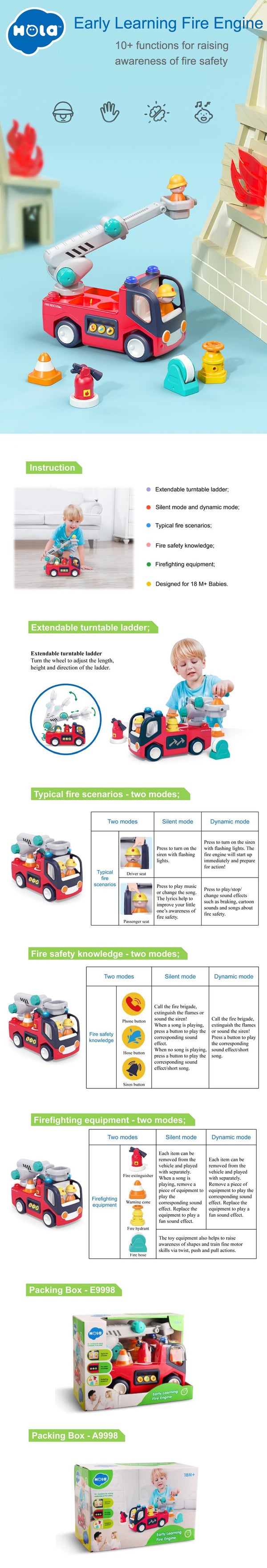 Hola Early Learning Fire Engine