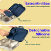 Basil Bento Quad+ 3+1 Compartment Stainless Steel Lunchbox with Mini Box 1250 ml Midnight Sora