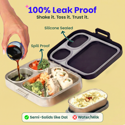 Basil Bento Quad+ Lunchbox 1250 ml Classic Black