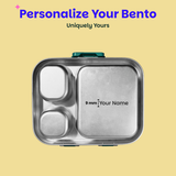 Basil Bento Quad+ 3+1 Compartment Stainless Steel Lunchbox 1250 ml Bengal Bagh