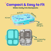 Basil Bento Quad 4-Compartment Stainless Steel Lunchbox 800 ml Teal Garden