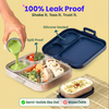 Basil Bento Quad+ 3+1 Compartment Stainless Steel Lunchbox with Mini Box 1250 ml Midnight Sora