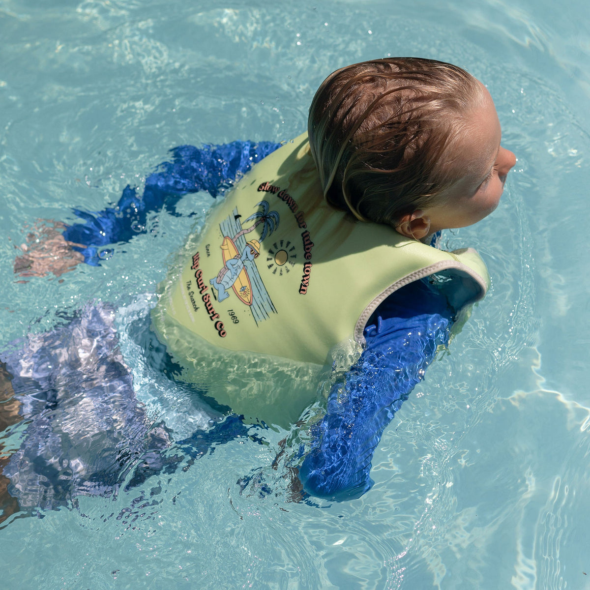 SUNNYLIFE Kids Swim Vest Shred Turtle Age 3-6 Years - Green