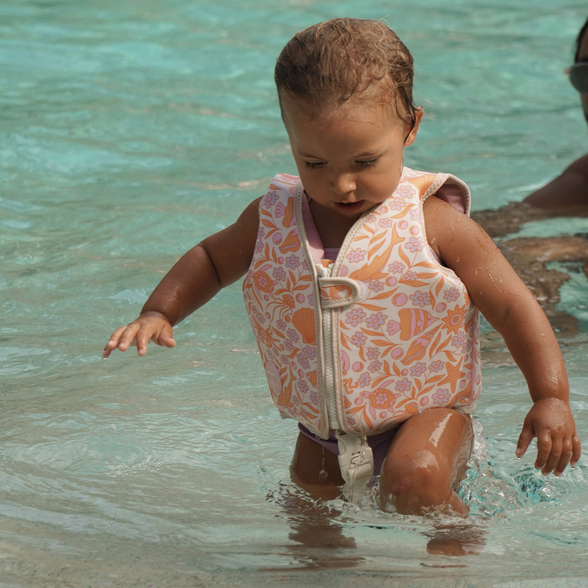 SUNNYLIFE Kids Swim Vest Ocean Magic Age 2-3 Years - Pink