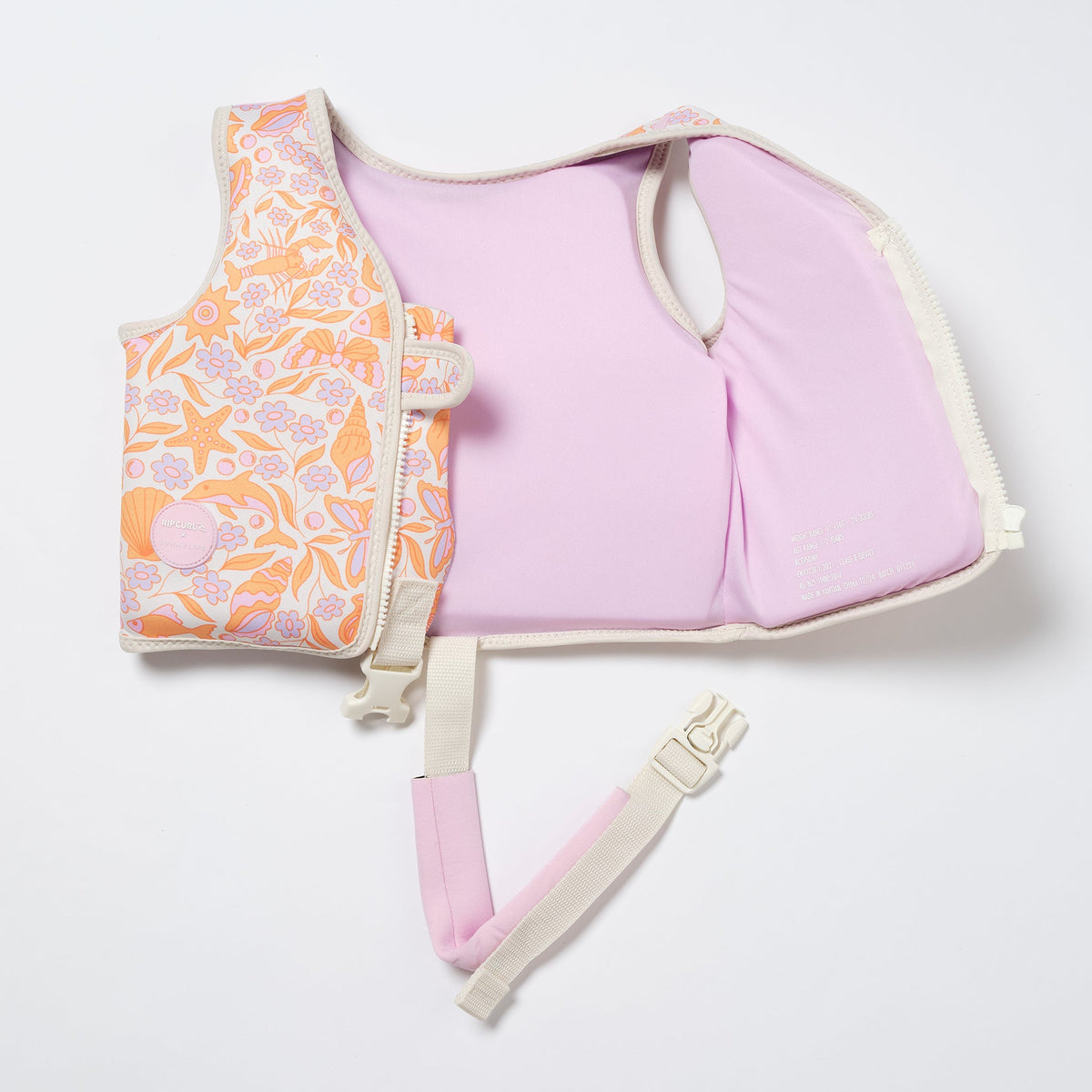 SUNNYLIFE Kids Swim Vest Cotton Candy Age 1-2 Years - Ocean Magic