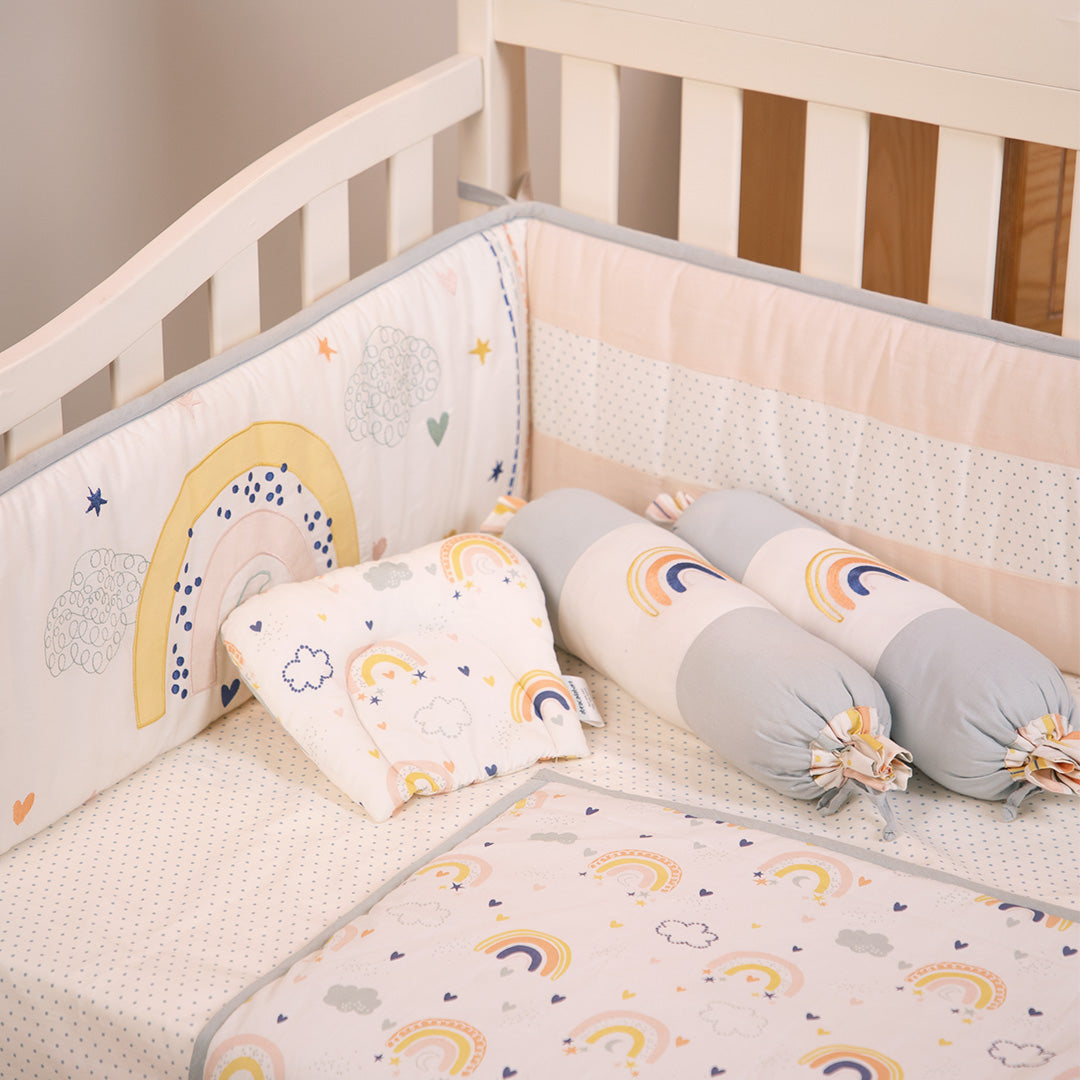 Abracadabra 6 Piece Baby Cot Bedding Set – Rainbow