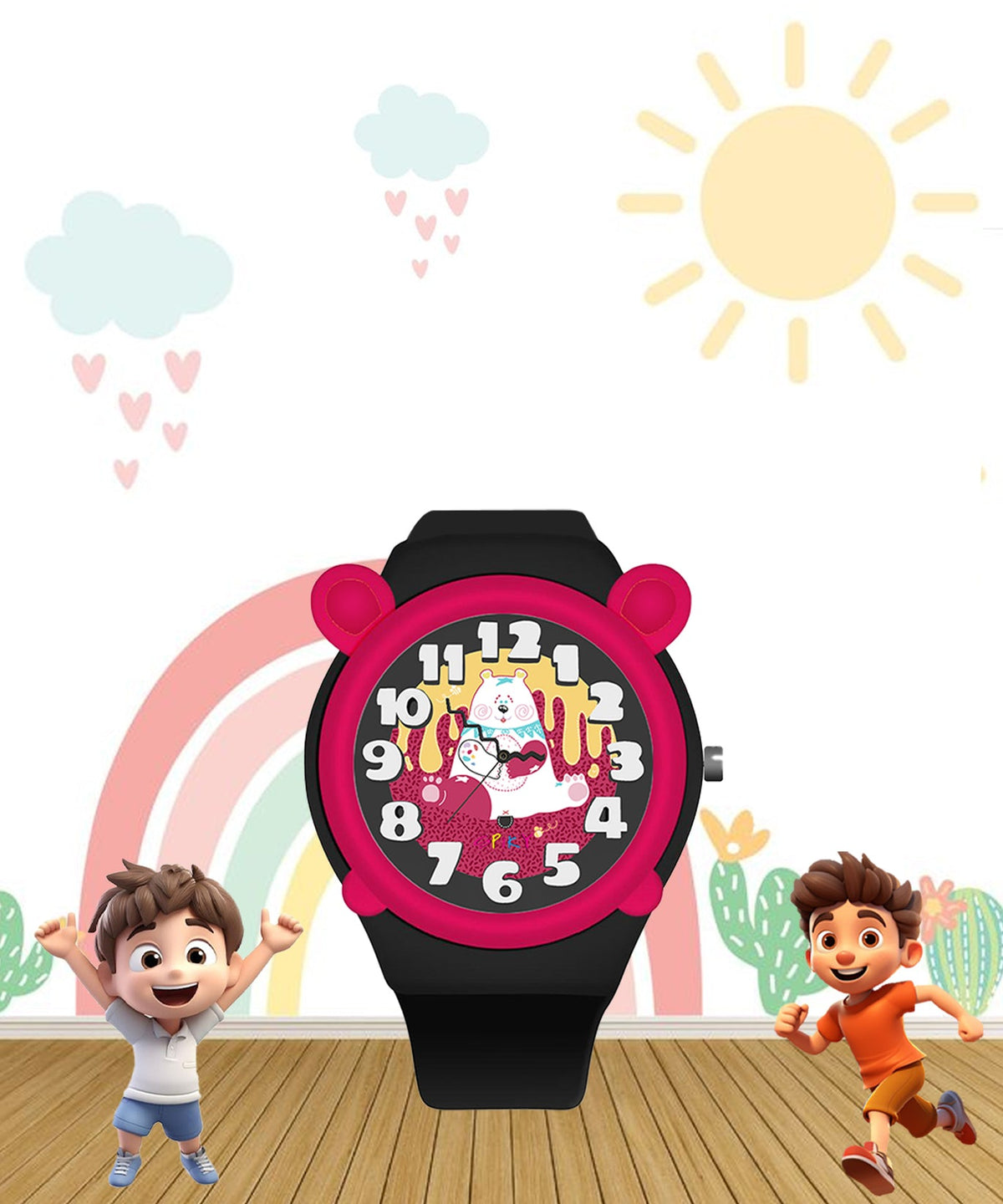 Spiky EVA35 Fun & Cute Design Analog Kids Watch 3–14Y White