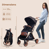 R For Rabbit Stroller Street Smart Quick Auto Fold - Gold Black
