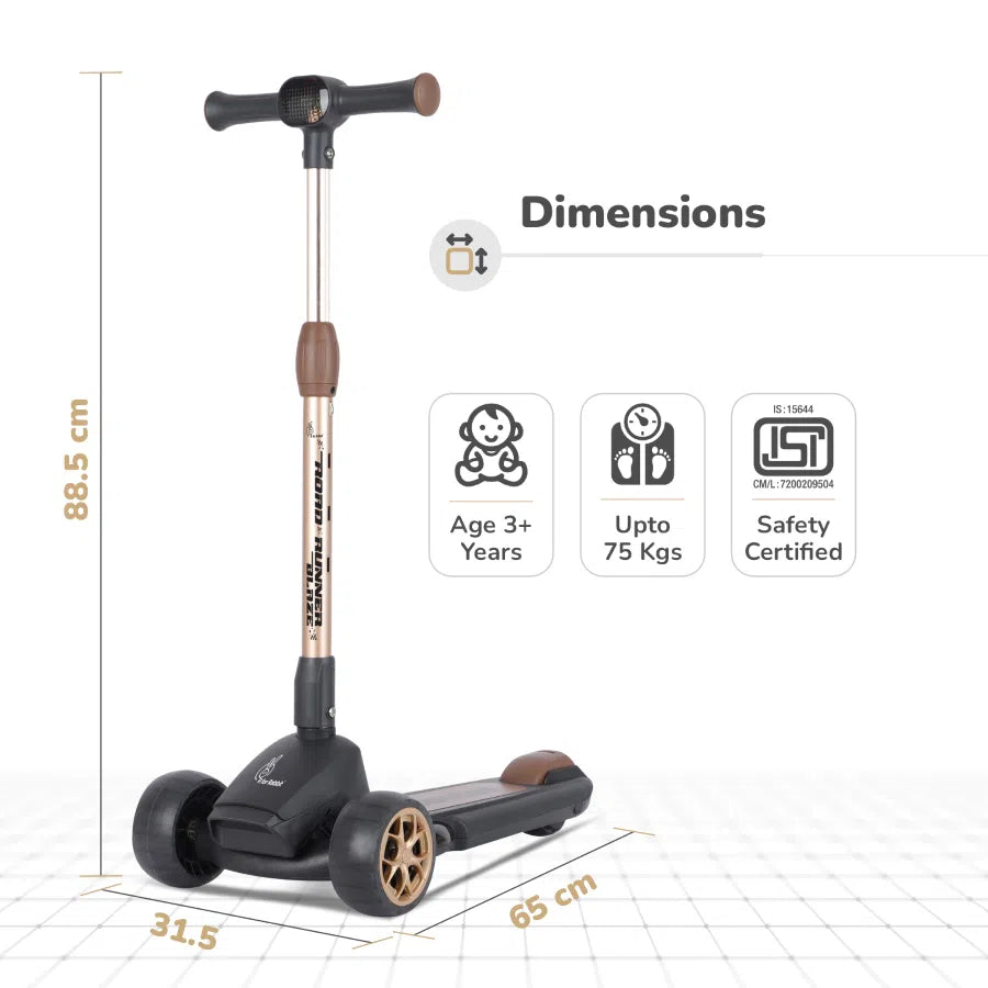 R for Rabbit Scooter Road Runner Blaze - Black Gold