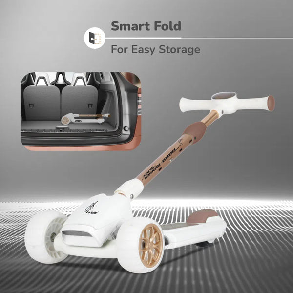 R For Rabbit Road Runner Blaze Scooter PU LED Wheels And LED lights - Cream Gold