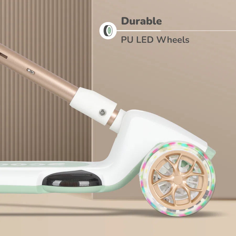 R For Rabbit Road Runner Blaze Scooter PU LED Wheels And LED lights - Green Gold